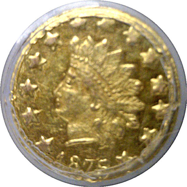 1875/3 50c California Fractional Gold BG-1058 PCGS MS-62 - Image 2