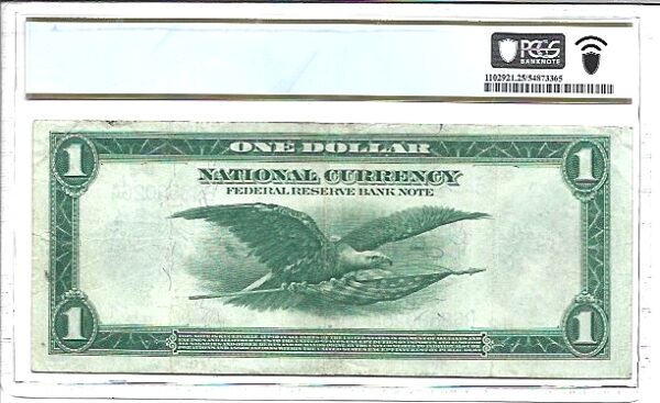 1918 $1 Federal Reserve Bank Note Fr-711 PCGS VF-25 - Image 3