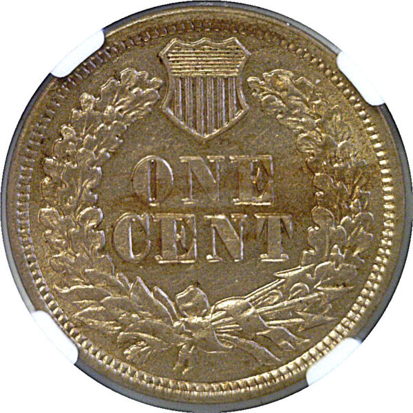 1864-C/N  Indian Head Cent  -  NGC AU-58 - Image 3