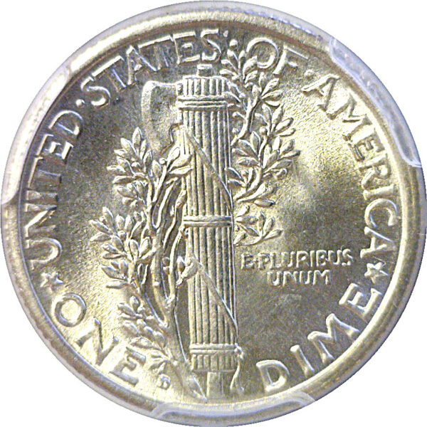 1928-D Mercury Dime  -  PCGS MS-65+ FB  CAC - Image 3