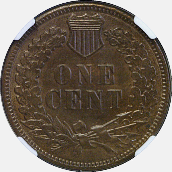 1886 T-1.  Indian Head Cent  -  NGC AU-58 - Image 3