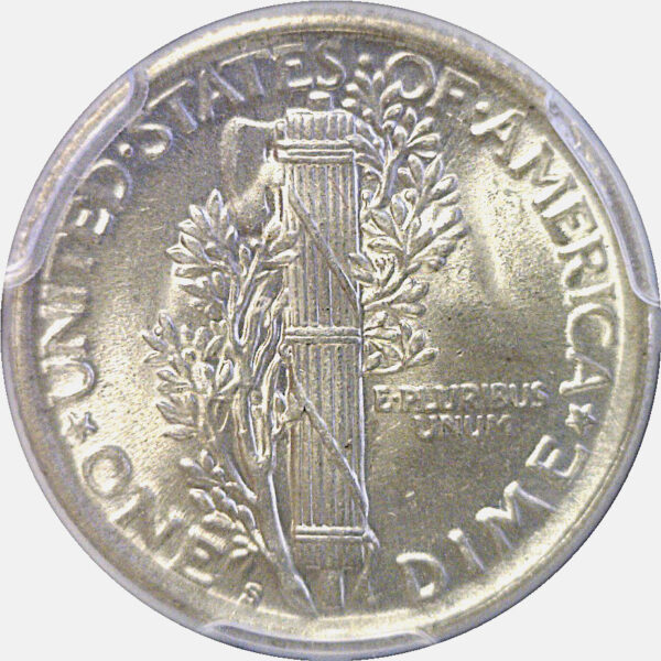 1918-S Mercury Dime  -  PCGS MS-65 FB  CAC - Image 3