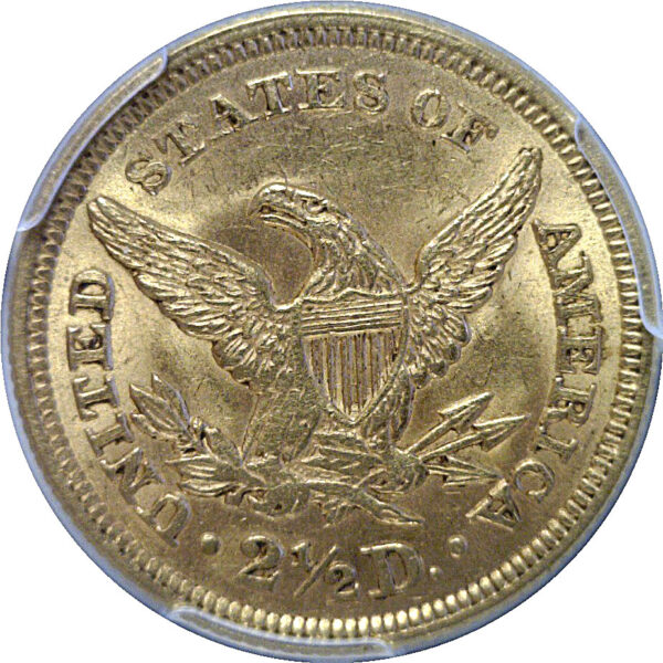 1856 $2 1/2 Liberty  -  PCGS MS-62   CAC - Image 3