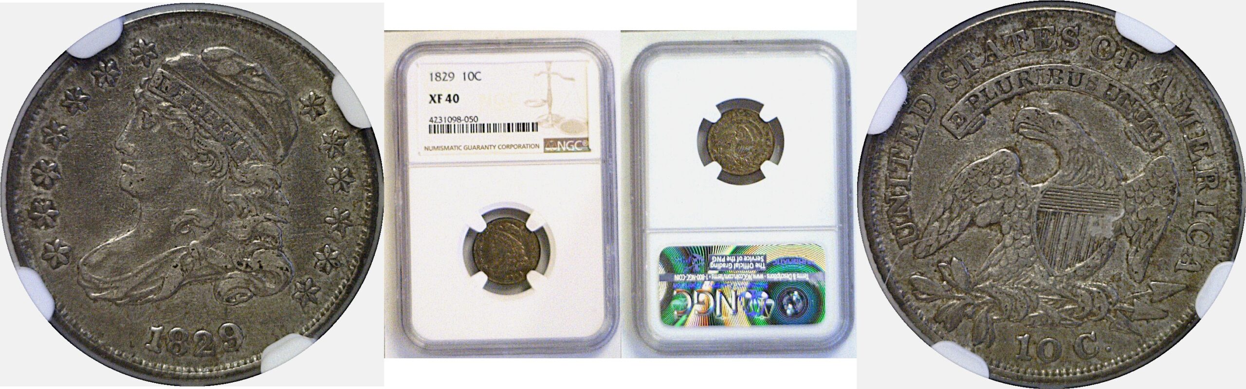1829 Bust Dime  -  NGC XF-40