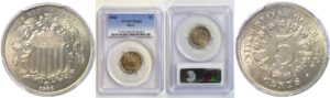 1866 Shield Nickel  -  PCGS MS-66