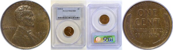1919-S Lincoln Cent   PCGS MS-63 RB