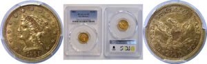 1861 New Reverse  $2 1/2 Liberty   PCGS AU-55