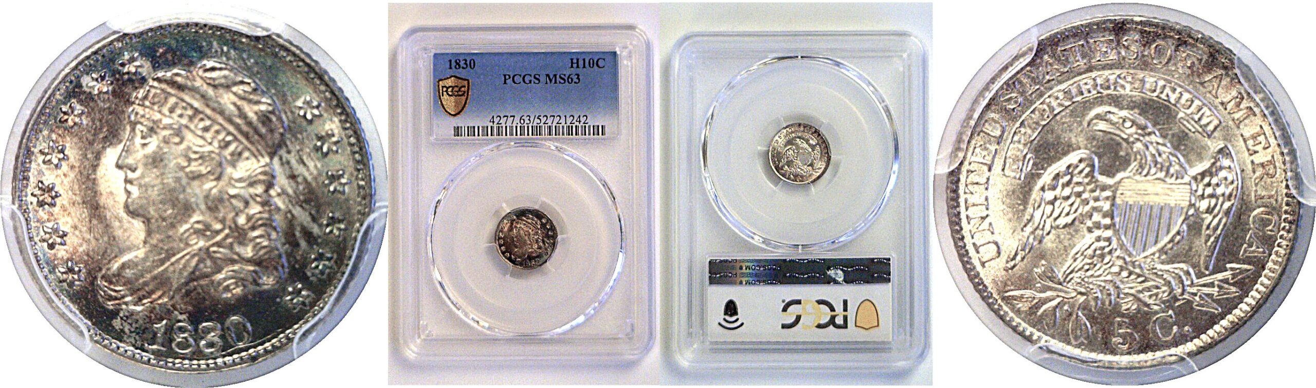 1830 Bust Half Dime  -  PCGS MS-63