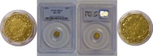 1876 25c California Fractional Gold. BG-780.  -  PCGS MS-63