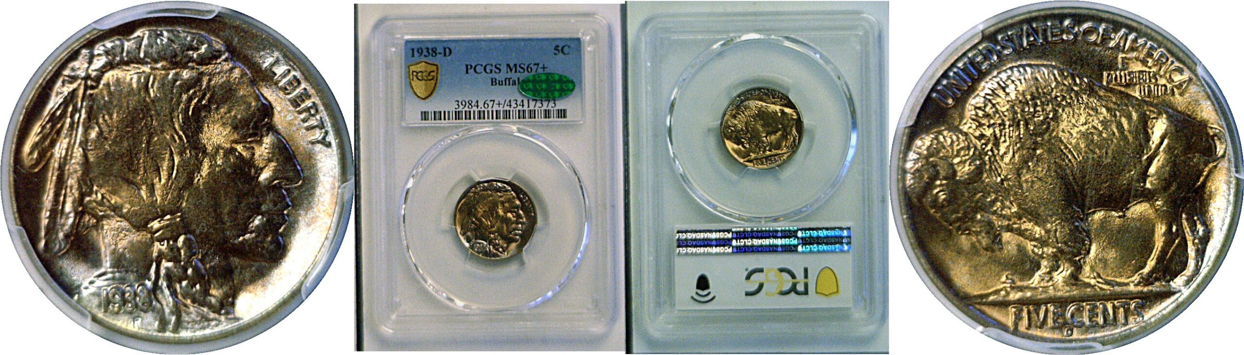 1938-D Buffalo Nickel  -  PCGS MS-67+  CAC