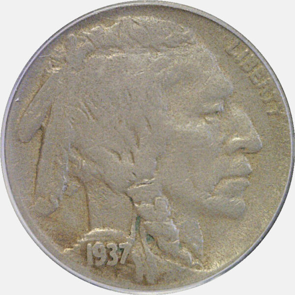 1937-D 3-legs.  Buffalo Nickel  -  PCGS VF-35 - Image 2