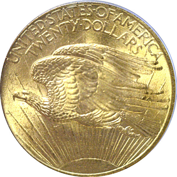 1908 No Motto.  $20 St. Gaudens  -  PCGS MS-66 - Image 3