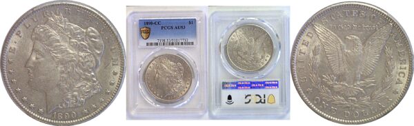 1890-CC Morgan Dollar  -  PCGS AU-53