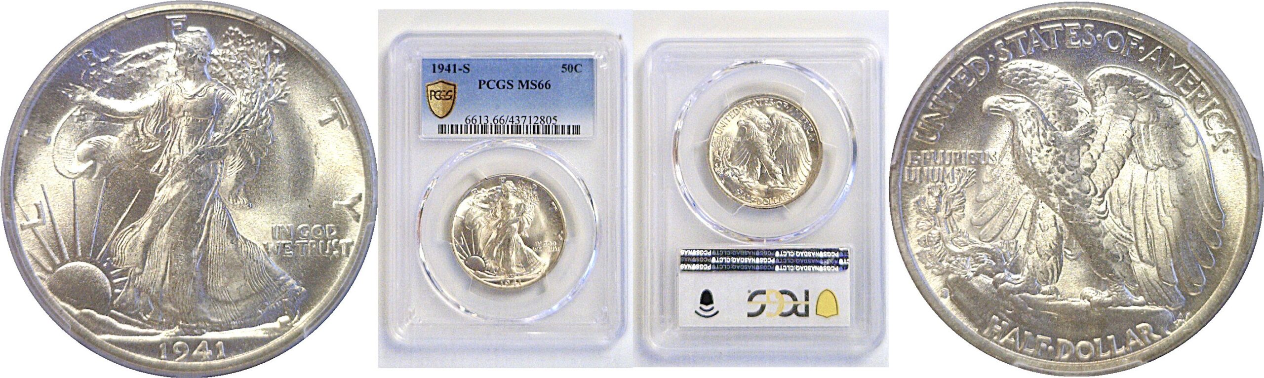 1941-S Walking Liberty Half Dollar   PCGS MS-66