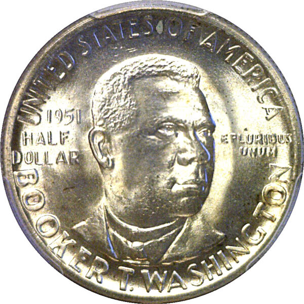 1951-D Booker T. Washington Commemorative Half Dollar PCGS MS-66 - Image 2