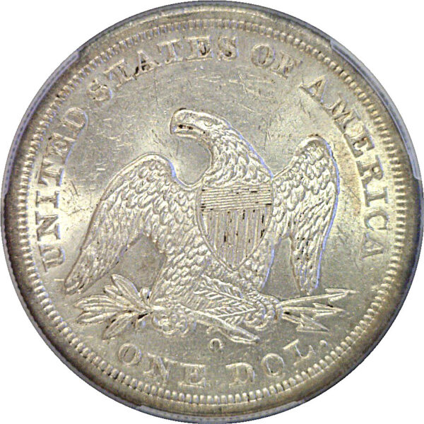 1859-O Seated Liberty Dollar. -  PCGS MS-60 - Image 3