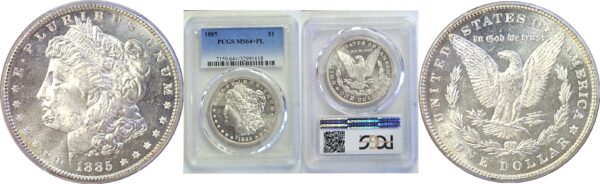 1885 Morgan Dollar  -  PCGS MS-64+ PL