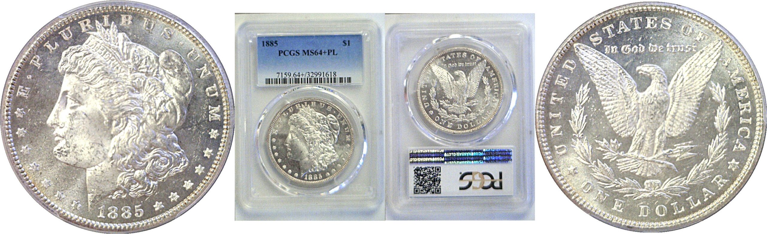 1885 Morgan Dollar  -  PCGS MS-64+ PL