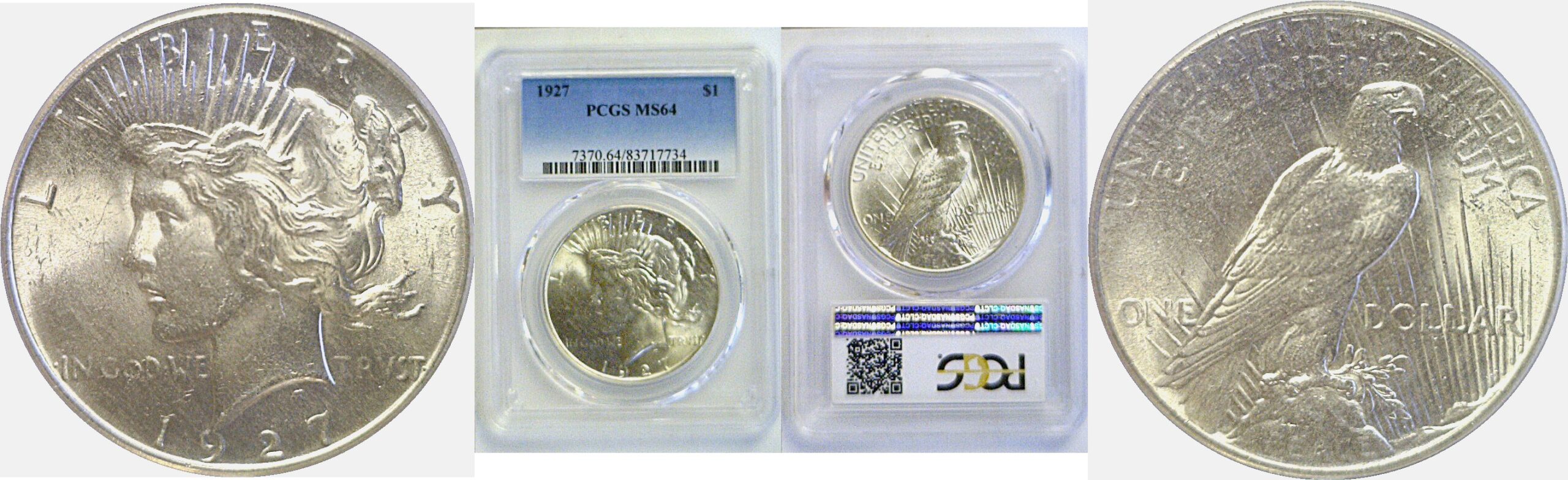 1927 Peace Dollar PCGS MS-64