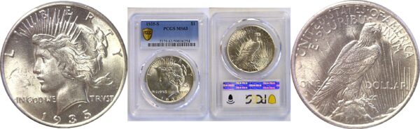 1935-S Peace Dollar  -  PCGS MS-63