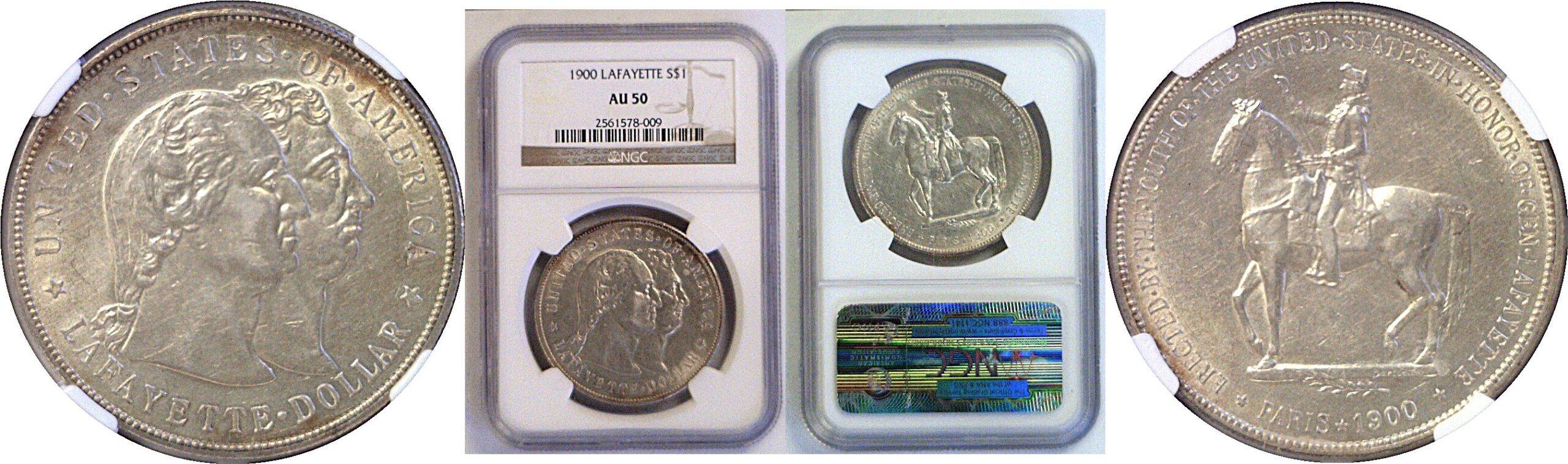 1900 Lafayette Dollar. -  NGC AU-50