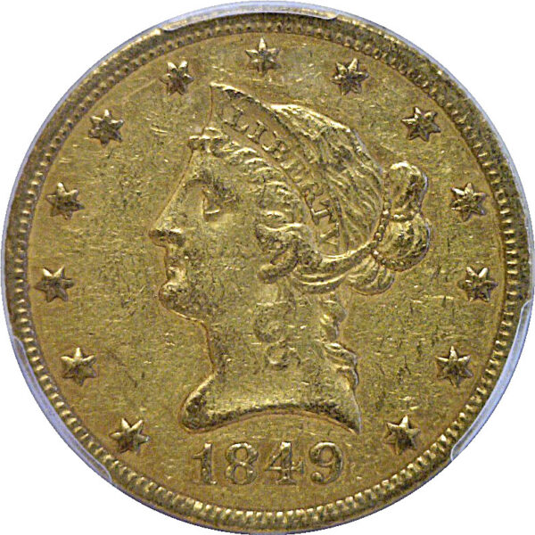 1849 $10 Liberty  -  PCGS XF-45 - Image 2