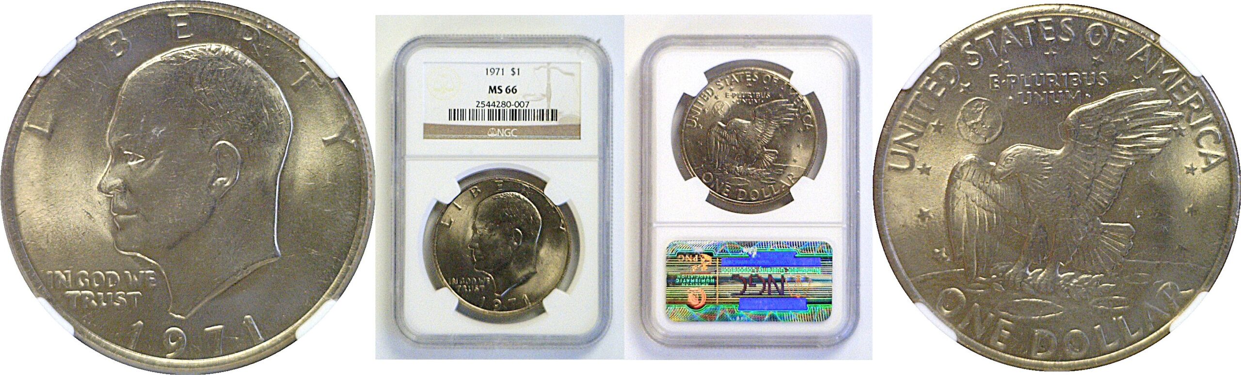 1971 Eisenhower Dollar   NGC MS-66
