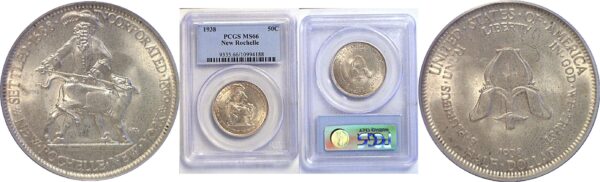 1938 New Rochelle Commemorative Half Dollar  -  PCGS MS-66