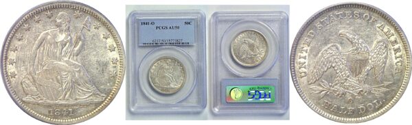 1841-O Seated Liberty Half Dollar   -  PCGS AU-50