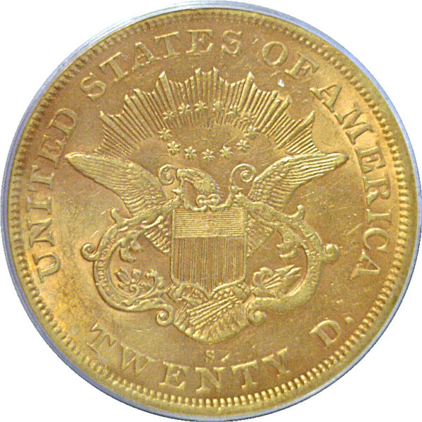 1864-S $20 Liberty  -  PCGS AU-55 - Image 3