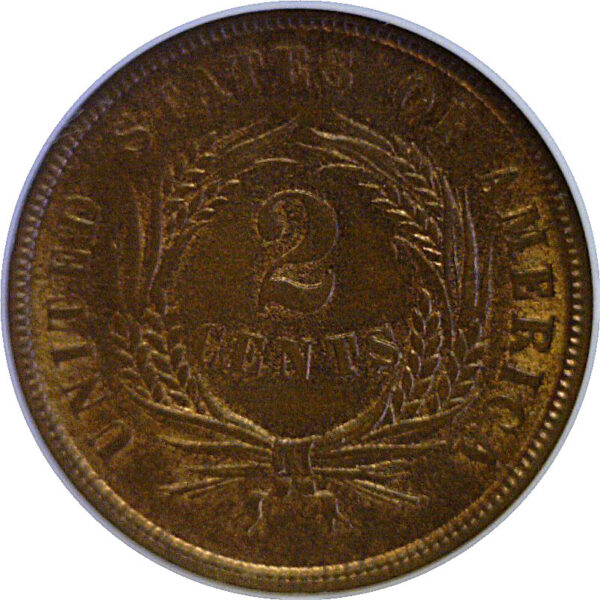 1864 Large Motto.  Two Cent  -  NGC MS-64 RB - Image 3