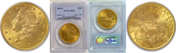 1899-S $20 Liberty. -  PCGS MS-63