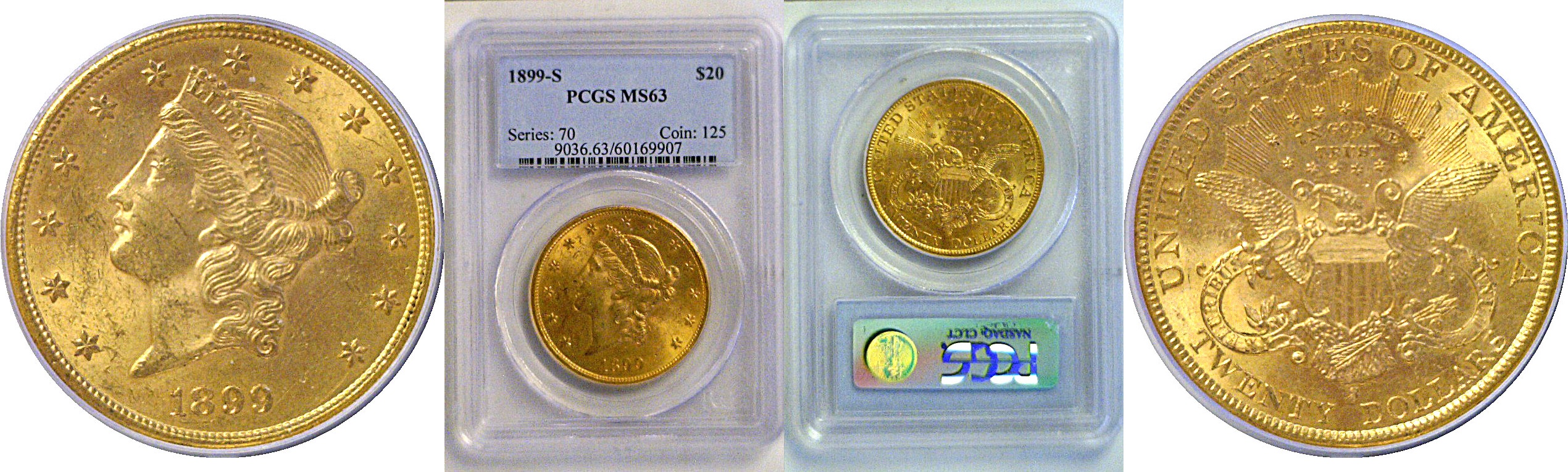 1899-S $20 Liberty. -  PCGS MS-63