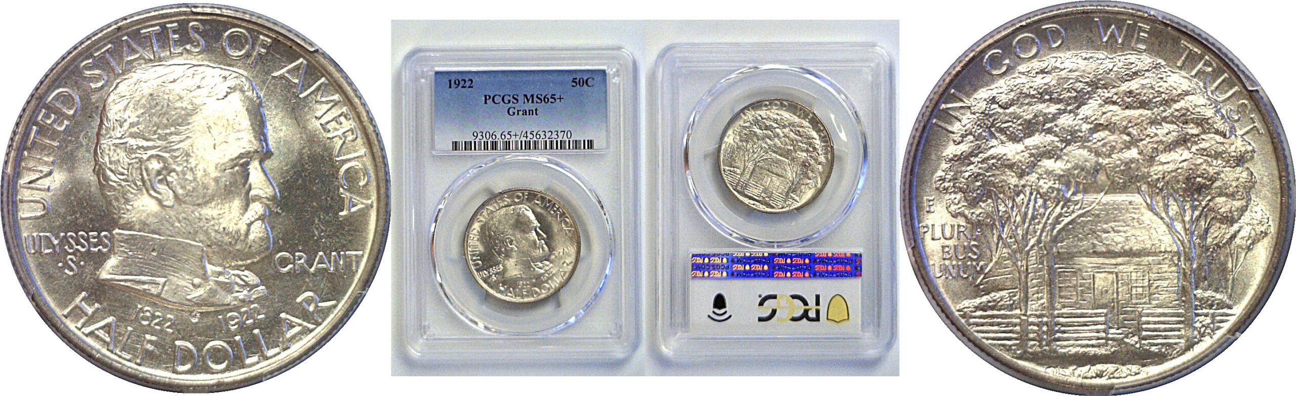 1922 Grant Commemorative Half Dollar  -  PCGS MS-65+