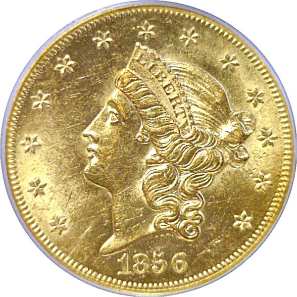 1856-S $20 Liberty  -  PCGS AU-58 - Image 2