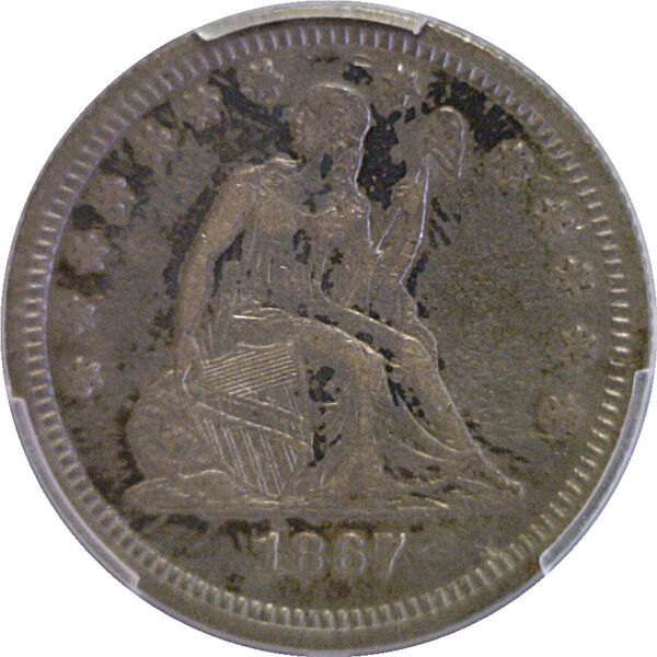 1867 Seated Liberty Quarter. -  PCGS XF-40 - Image 2