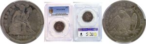 1867 Seated Liberty Quarter. -  PCGS XF-40
