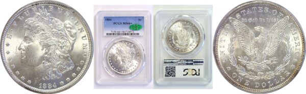 1884 Morgan Dollar   PCGS MS-66+   CAC