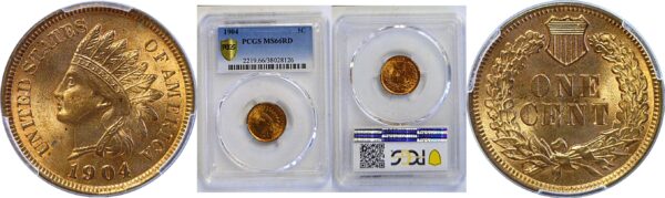 1904 Indian Head Cent  -  PCGS MS-66 RD
