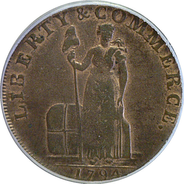1794 Talbot, Allum & Lee Cent / John Howard Mule.  -  PCGS AU-55 - Image 3
