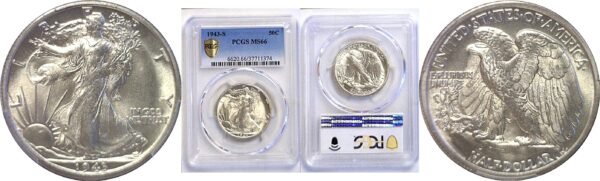 1943-S Walking Liberty Half Dollar  -  PCGS MS-66