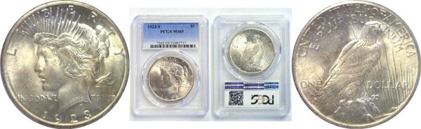 1923-S Peace Dollar PCGS MS-65
