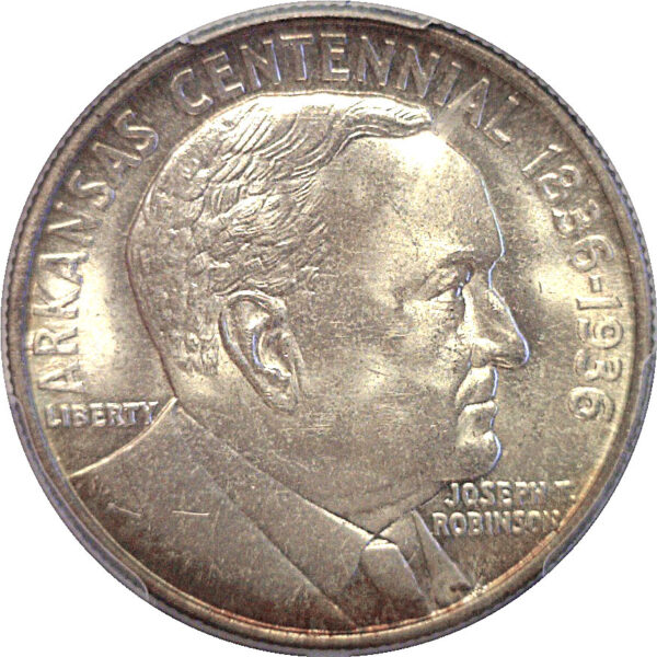 1936 Robinson-Arkansas Commemorative Half Dollar  -  PCGS MS-65 - Image 2