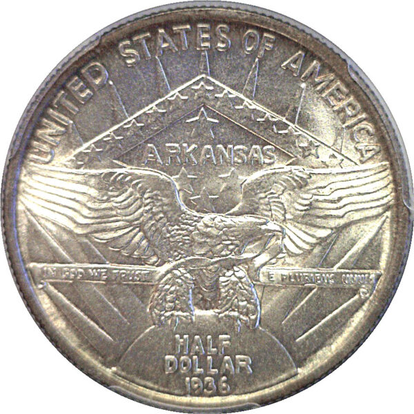 1936 Robinson-Arkansas Commemorative Half Dollar  -  PCGS MS-65 - Image 3