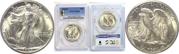 1944-D Walking Liberty Half Dollar  -  PCGS MS-66
