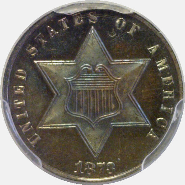 1873 Silver Three Cent  -  PCGS PR-67 - Image 2