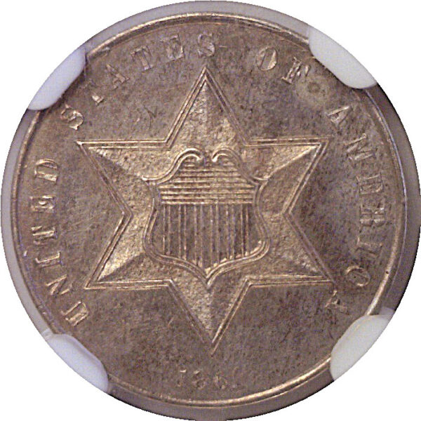 1861 Silver Three Cent  -  NGC PF-64 - Image 2