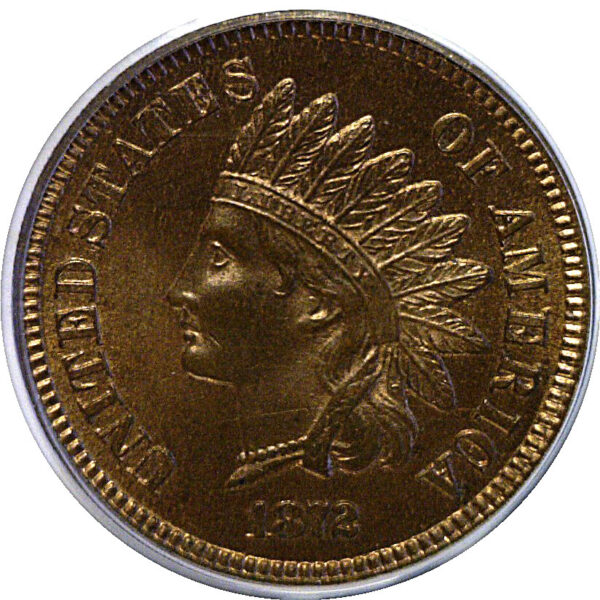 1872 Indian Head Cent  -  PCGS PR-65 RB  CAC - Image 2