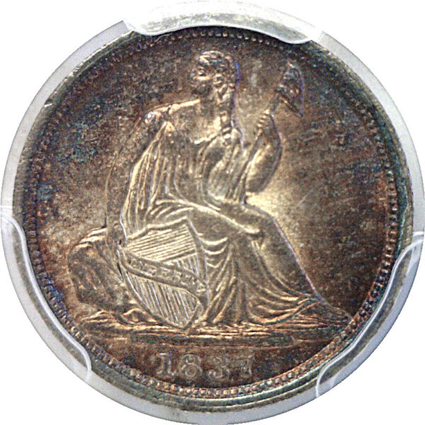 1837 Seated Liberty Half Dime  -  PCGS AU-58 - Image 2