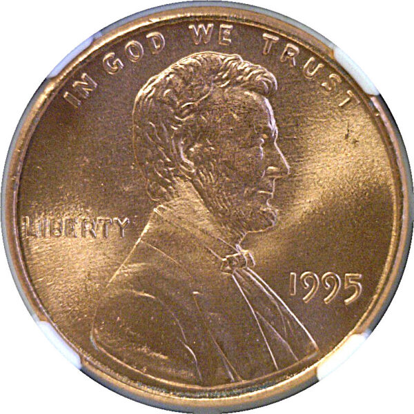 1995 Doubled Die Obverse.  Lincoln Cent  -  NGC MS-67 RD - Image 2